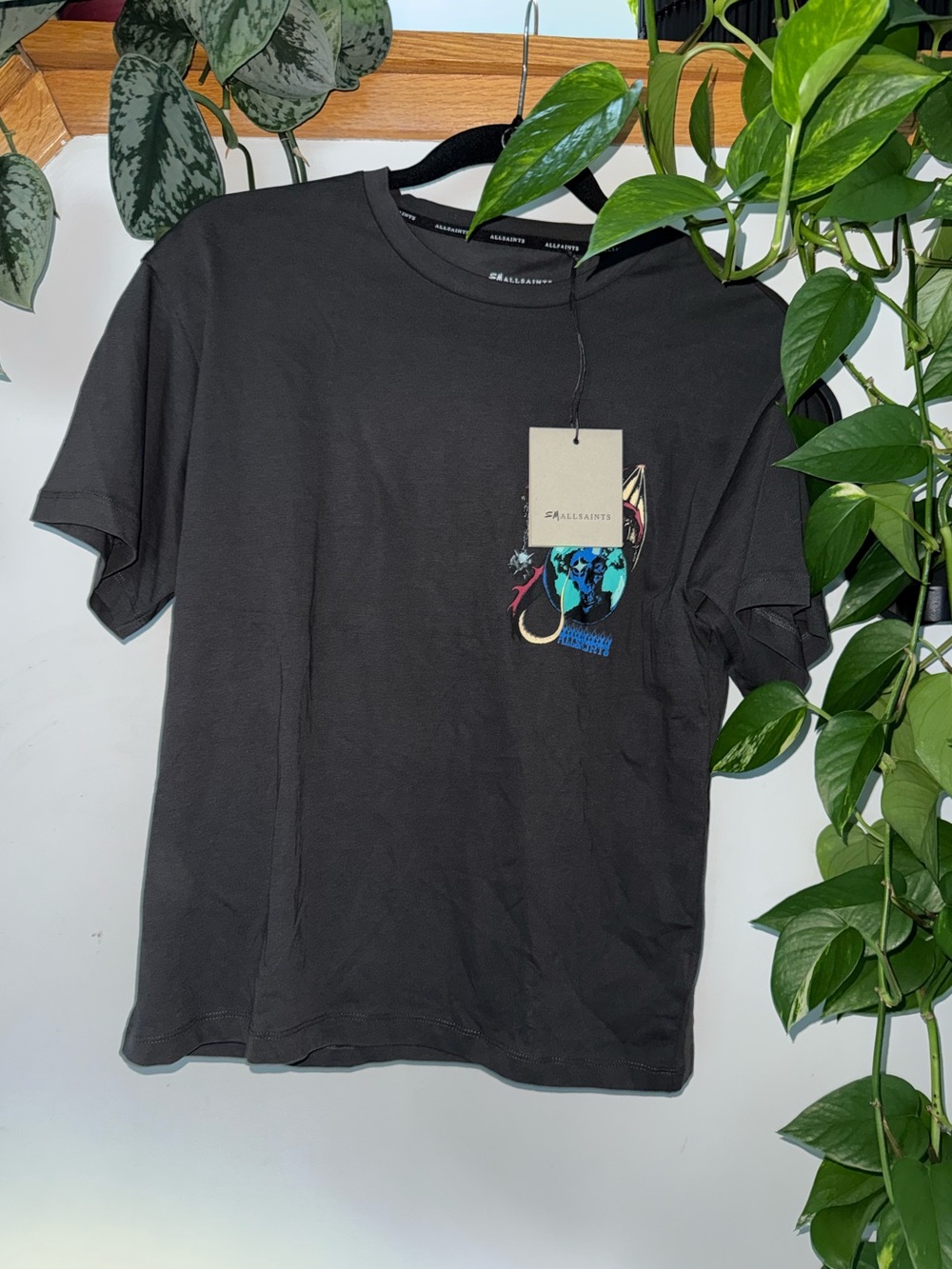 NWT All Saints Small Saints Big Kids' Dragon Cotton Graphic T-Shirt Size 10-11 - Picture 2 of 4